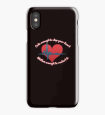 Cute enough to stop your heart, skilled enough to restart it iPhone Case