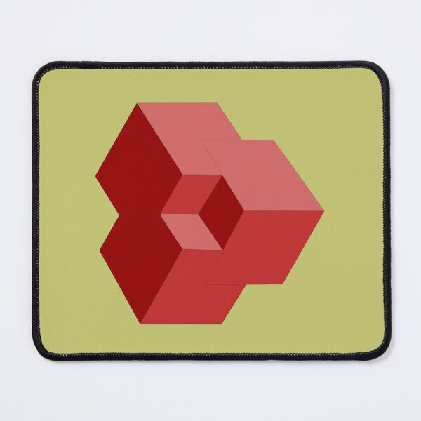 Item preview, Red 3D Isometric Cubes designed and sold by infinitewave.