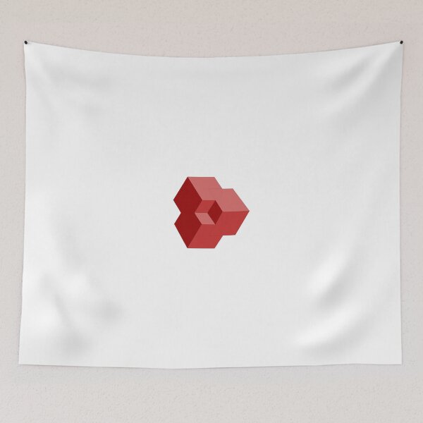 Item preview, Red 3D Isometric Cubes designed and sold by infinitewave.