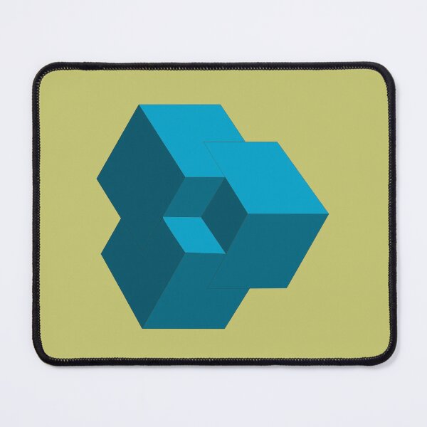Item preview, Turquoise 3D Isometric Cubes designed and sold by infinitewave.