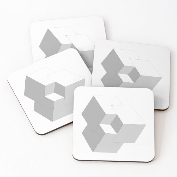 Item preview, White 3D Isometric Cubes designed and sold by infinitewave.