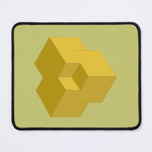 Item preview, Yellow 3D Isometric Cubes designed and sold by infinitewave.