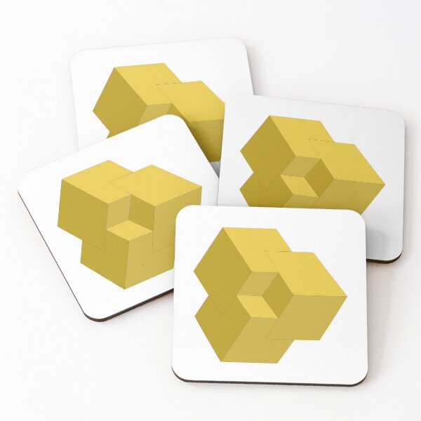 Item preview, Yellow 3D Isometric Cubes designed and sold by infinitewave.