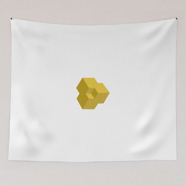 Item preview, Yellow 3D Isometric Cubes designed and sold by infinitewave.