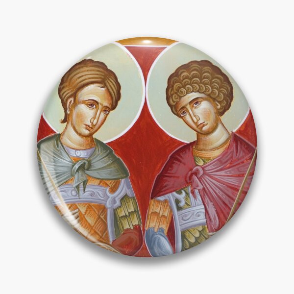 Item preview, Sts Dimitrios y George designed and sold by ikonographics.