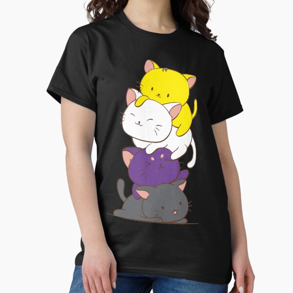 Artikel-Vorschau von Nonbinary Pride Flag Kawaii Cats Cute LGBTQ Non-binary Kitty für Enby, designt und verkauft von Irene Koh.