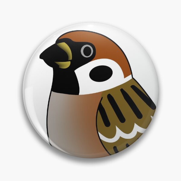 Item preview, Cute eurasian tree sparrow cartoon drawing designed and sold by lifewithbirds.