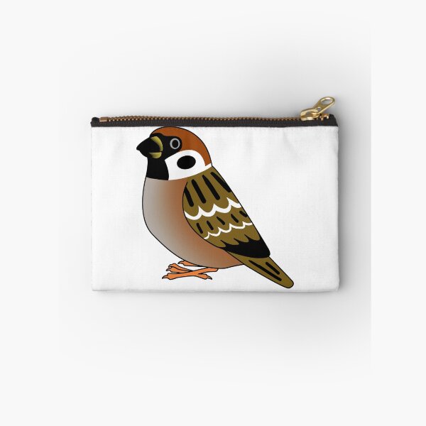 Item preview, Cute eurasian tree sparrow cartoon drawing designed and sold by lifewithbirds.