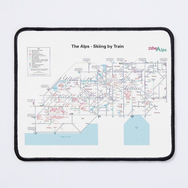 Item preview, The Alps - Rail map designed and sold by 2theAlps.