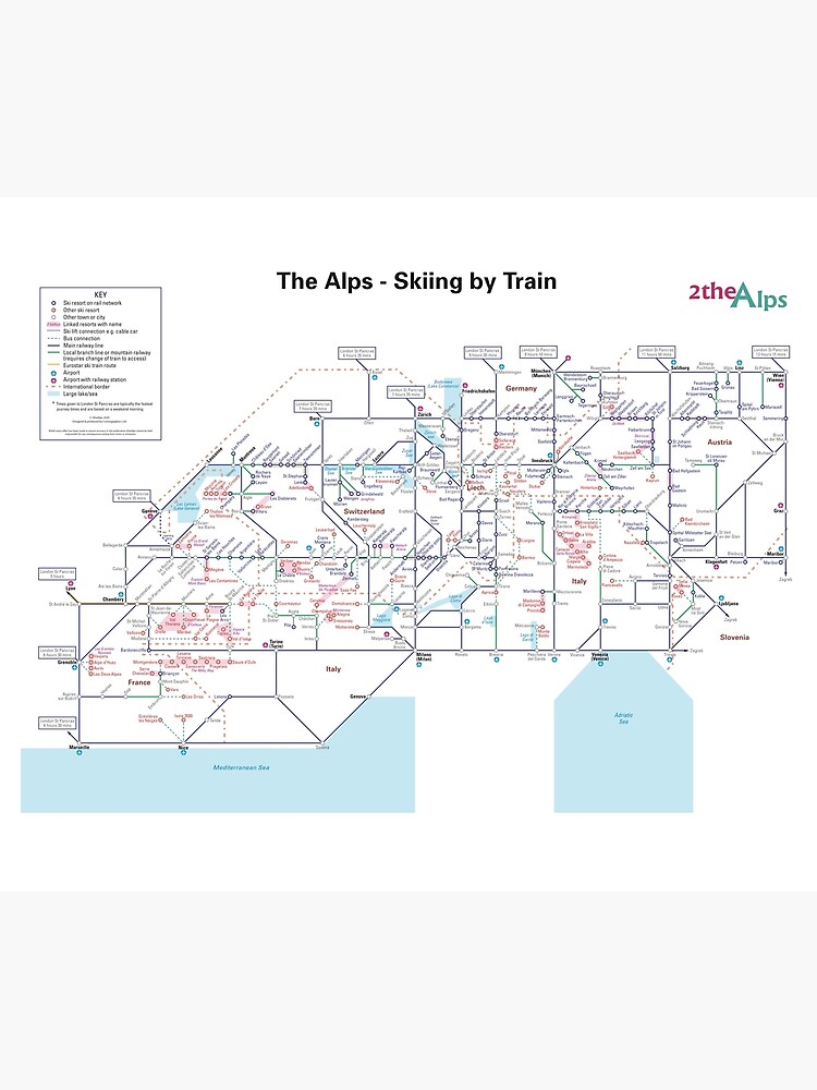 The Alps - Schematic Rail map by 2theAlps
