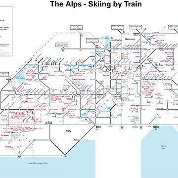 Artwork thumbnail, The Alps - Rail map by 2theAlps