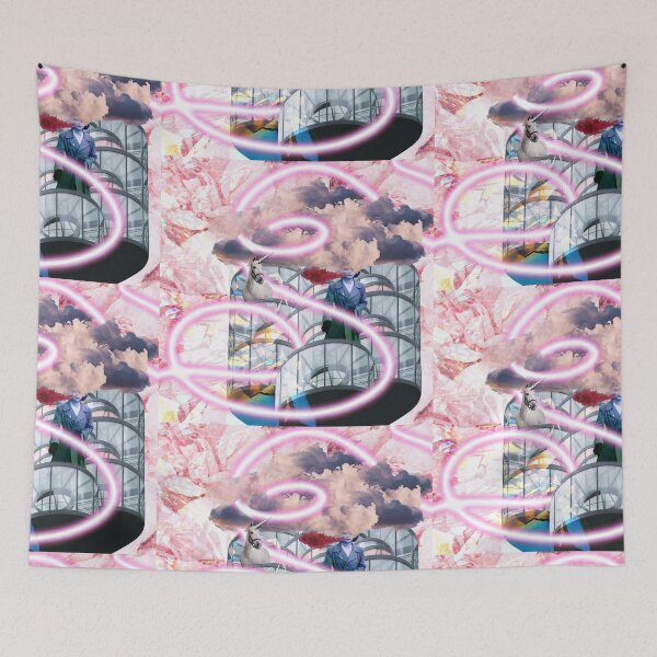Item preview, ami aesthetic - surreal trippy pink digital collage designed and sold by WitchInTheWack.