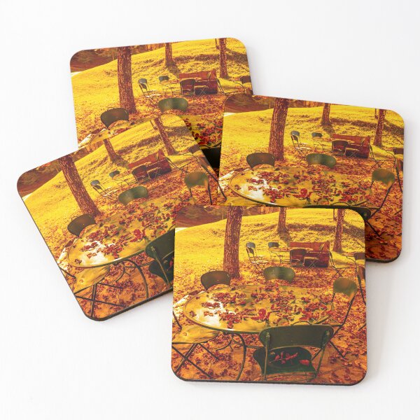 Item preview, Tree and Patio with Furniture on the Field in Autumn designed and sold by Mats Silvan.