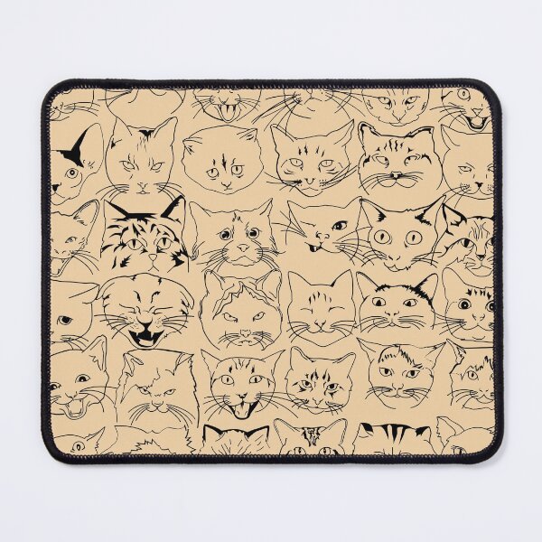Item preview, Cats faces, seamless sketch, abstract designed and sold by KraftsbyDesign.