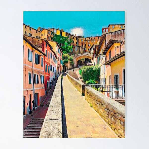 Item preview, Streets of Perugia designed and sold by Sofia-Draws.