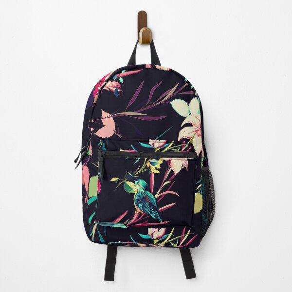 Item preview, Abstract flowers, roses, birds on black. designed and sold by StylePrints.