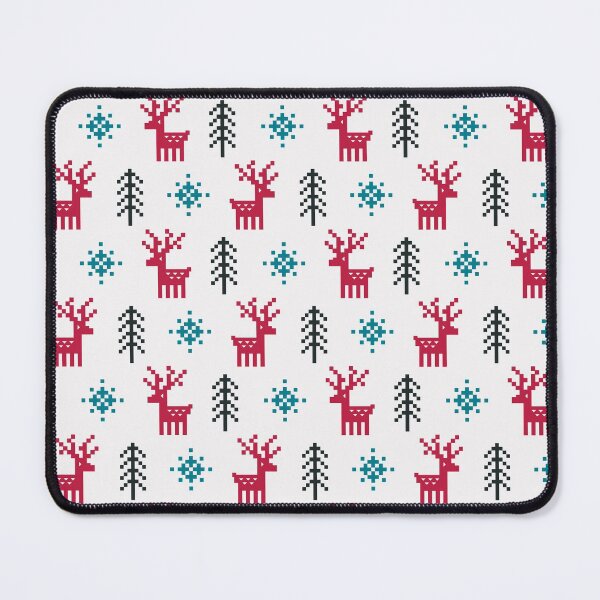 Item preview, Holiday Reindeers Pattern in Red and Teal designed and sold by Daisy Beatrice.