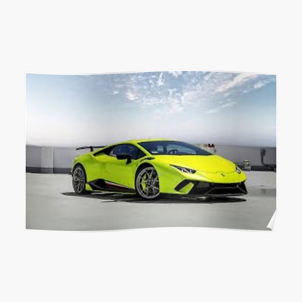 Póster «Lamborghini - Verde lima - Autos exóticos» de BeachBumPics |  Redbubble