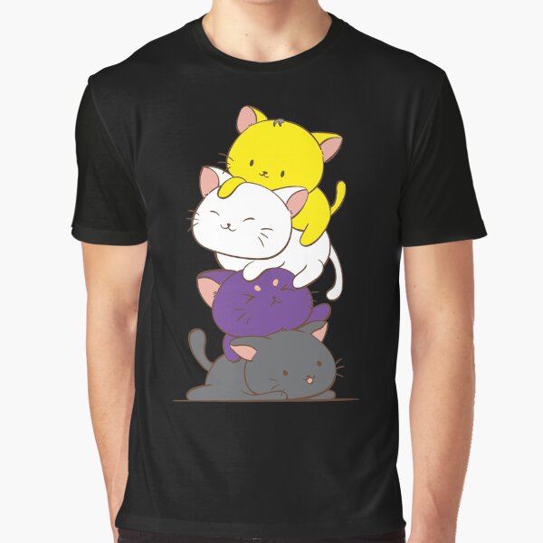 Artikel-Vorschau von Nonbinary Pride Flag Kawaii Cats Cute LGBTQ Non-binary Kitty für Enby, designt und verkauft von Irene Koh.