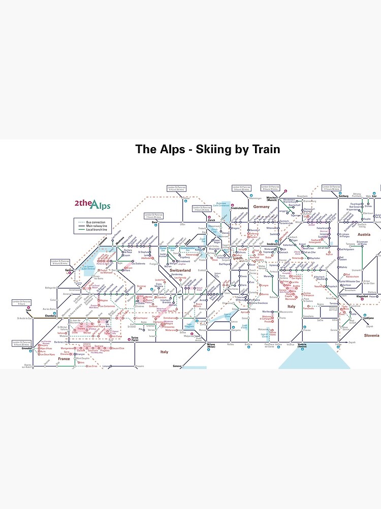 The Alps- Schematic rail map - Switzerland by 2theAlps