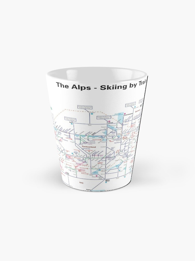 Alternate view of The Alps- Schematic rail map - Switzerland Coffee Mug
