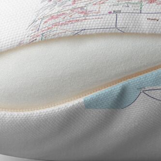Alternate view of The Alps- Schematic rail map - Switzerland Throw Pillow
