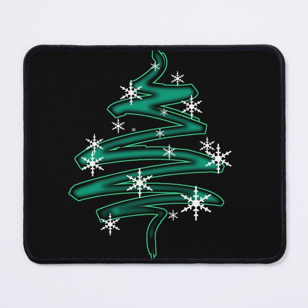 Item preview, Abstract Christmas Tree with White Snow Flakes designed and sold by Dyrk Wyst Redbubble Shop.