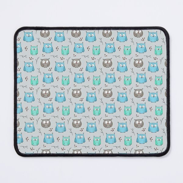 Item preview, Blue and gray owl pattern designed and sold by NoahDea.