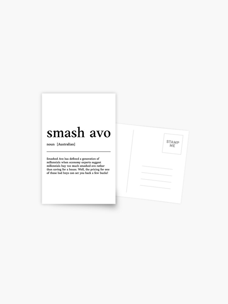 Smash Avo | Funny Australian slang, phrase and humor definition | Art Board  Print