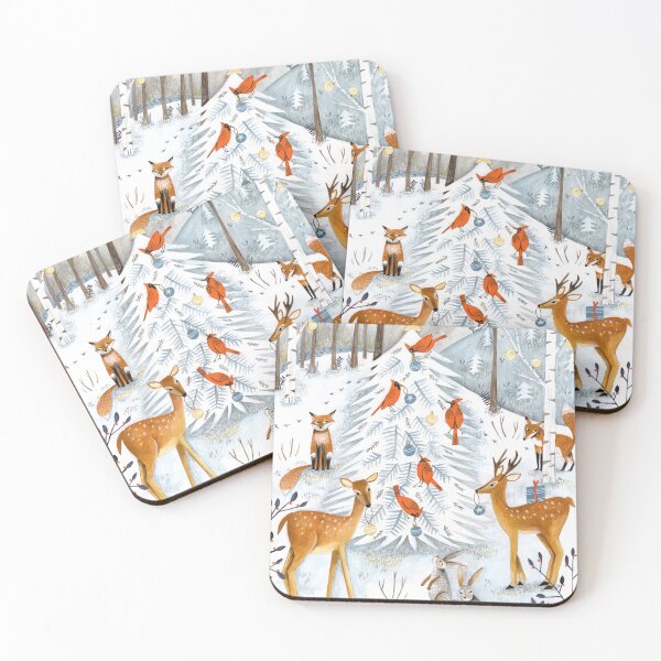 Item preview, Christmas snow woodland animals designed and sold by Caroline Bonne Müller.