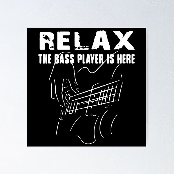 Artikelvorschau, Relax the bass player is here funny Guitar Shirt Heart Beat Pluse Beat Essential Gift Premium Apparel Funny Holiday Xmas entworfen und verkauft von DesignByHeartUK.