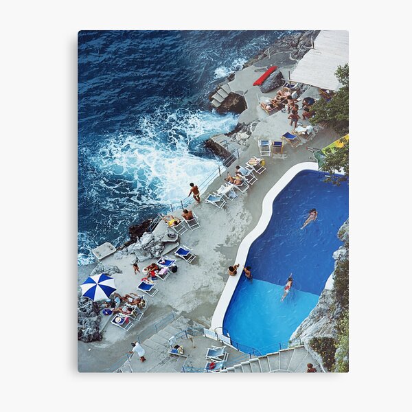 Pool On Amalfi Coast Metal Print