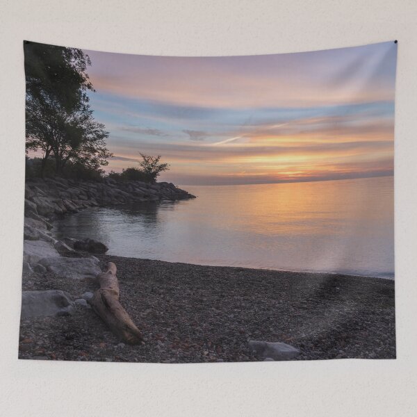 Item preview, Colorful Contemplation - Awaiting Sunrise on the Shore of Lake Ontario in Toronto designed and sold by Georgia Mizuleva.