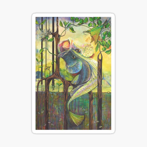 Tail Dancer (acrylic painting by Jo Starling, 2020) Sticker