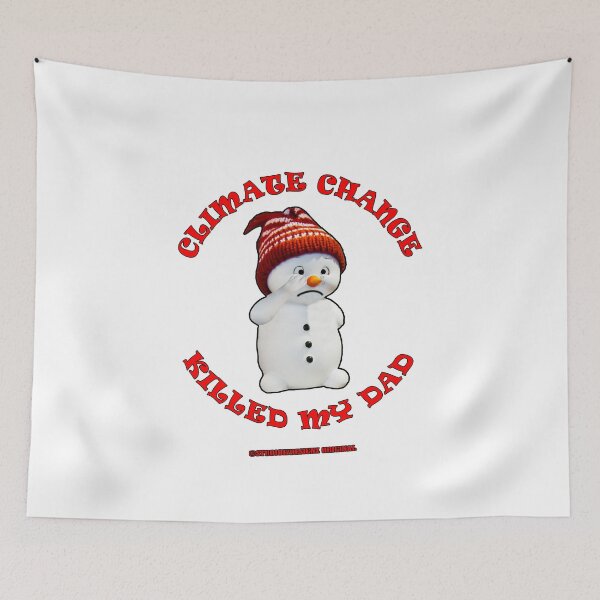 Item preview, Climate Change Killed my Dad snowman Merry Christmas Happy Holiday to environment designed and sold by studio17designz.