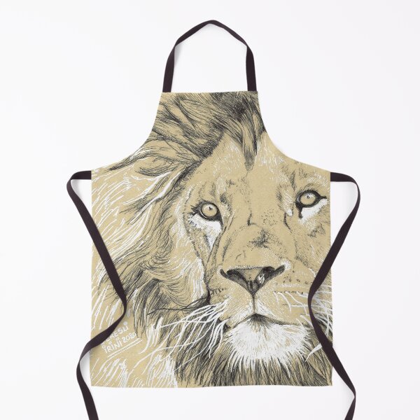 Item preview, Lion illustration with a Black & White Pen designed and sold by Irini Seresli.