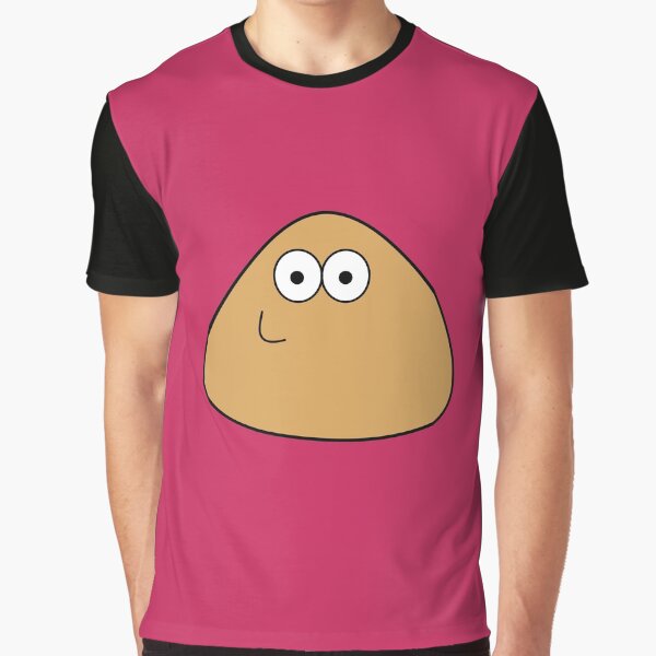 Hungry Pou logo with text - T-Shirt