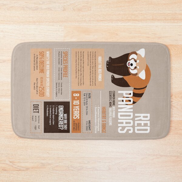 Item preview, Red Panda Infographic designed and sold by Luan Huynh.