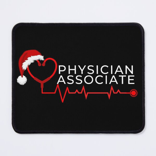 Item preview, Physician Associate with stethoscope santa hat (white text)- Christmas PA - Physician Associate Christmas Holiday designed and sold by CaitU.