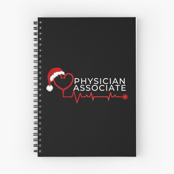 Item preview, Physician Associate with stethoscope santa hat (white text)- Christmas PA - Physician Associate Christmas Holiday designed and sold by CaitU.