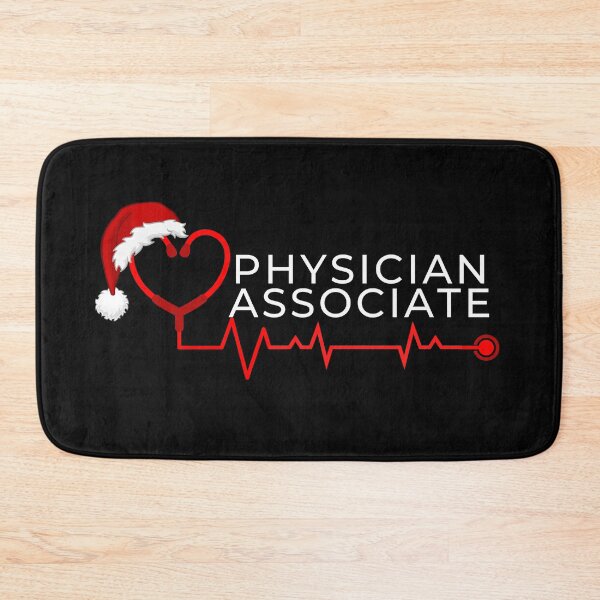 Item preview, Physician Associate with stethoscope santa hat (white text)- Christmas PA - Physician Associate Christmas Holiday designed and sold by CaitU.