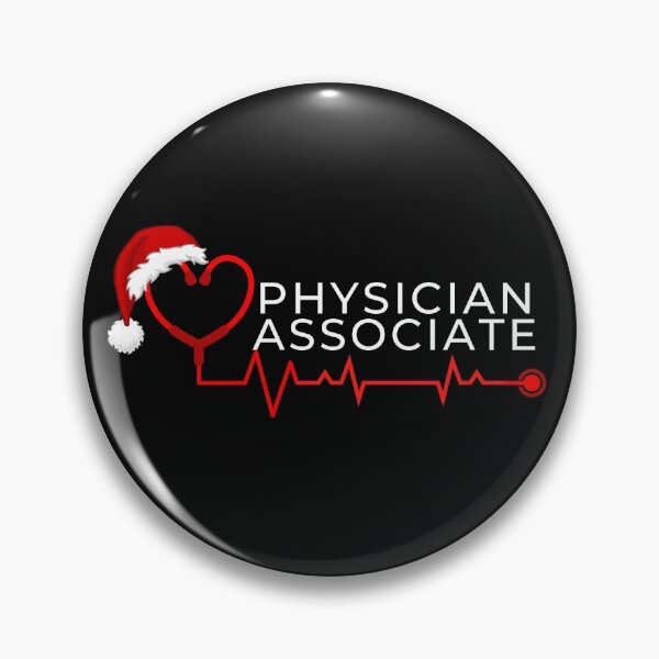 Item preview, Physician Associate with stethoscope santa hat (white text)- Christmas PA - Physician Associate Christmas Holiday designed and sold by CaitU.