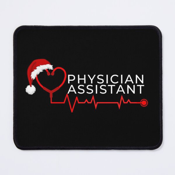 Item preview, Physician Assistant with stethoscope santa hat (white text)- PA Christmas - PA Christmas Holiday designed and sold by CaitU.
