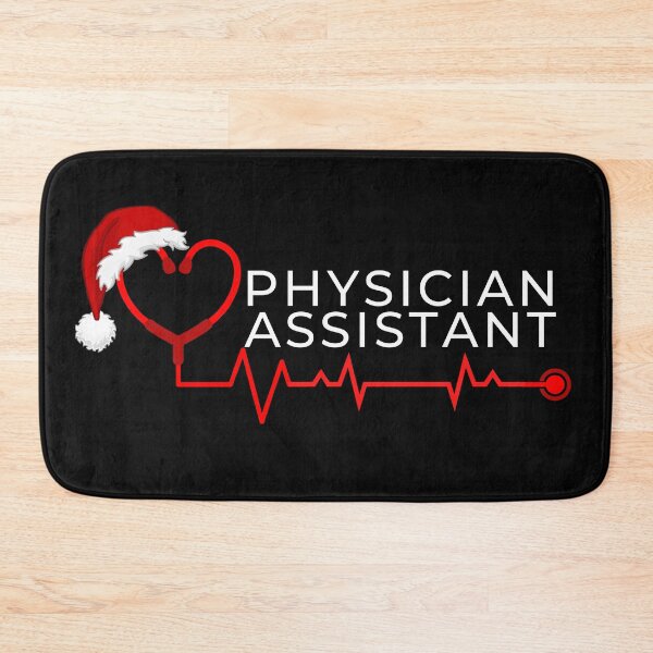 Item preview, Physician Assistant with stethoscope santa hat (white text)- PA Christmas - PA Christmas Holiday designed and sold by CaitU.