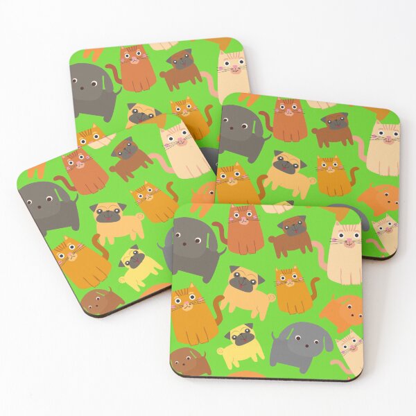 Item preview, Kittens and puppies, cats and dogs, seamless watercolours, abstract designed and sold by KraftsbyDesign.