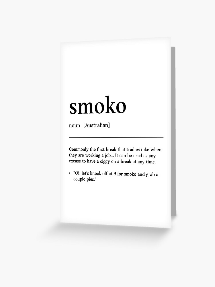 Smoko break deals meaning