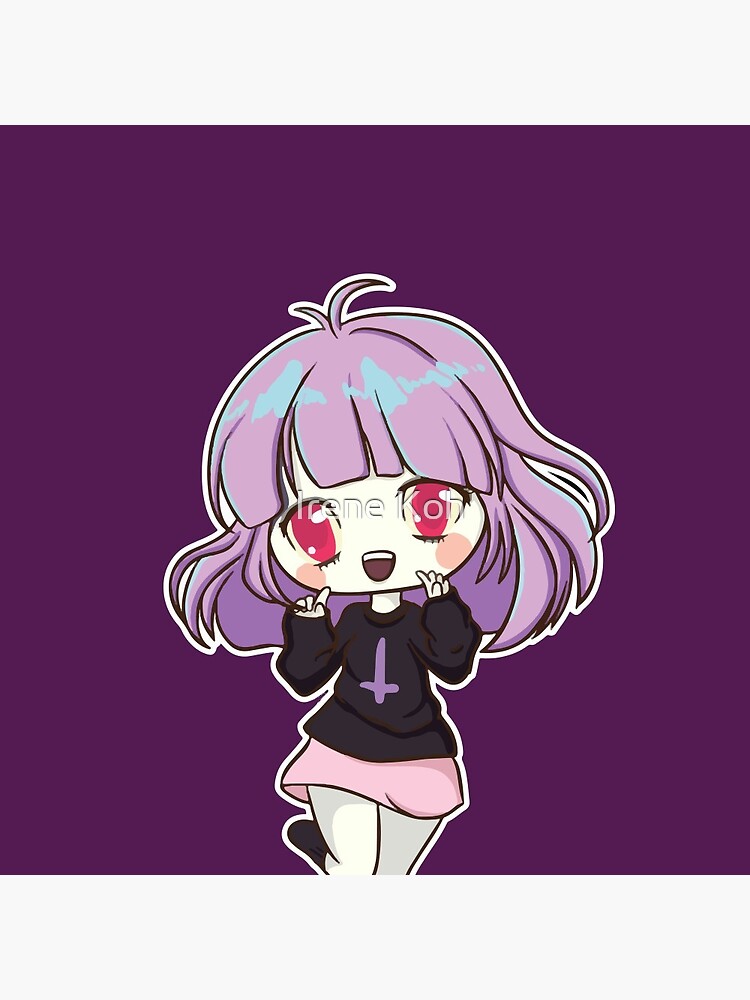 Cool Manga Girl Purple hair Aesthetic Fanart