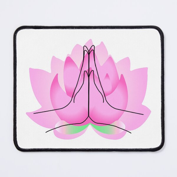 Item preview, namaste symbol with lotus flower designed and sold by tita74.