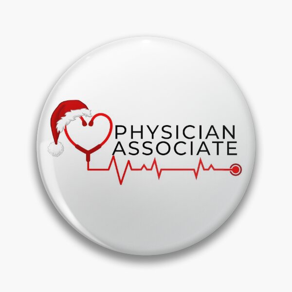 Item preview, Physician Associate with stethoscope santa hat (black text)- Christmas PA - Physician Associate Christmas Holiday designed and sold by CaitU.