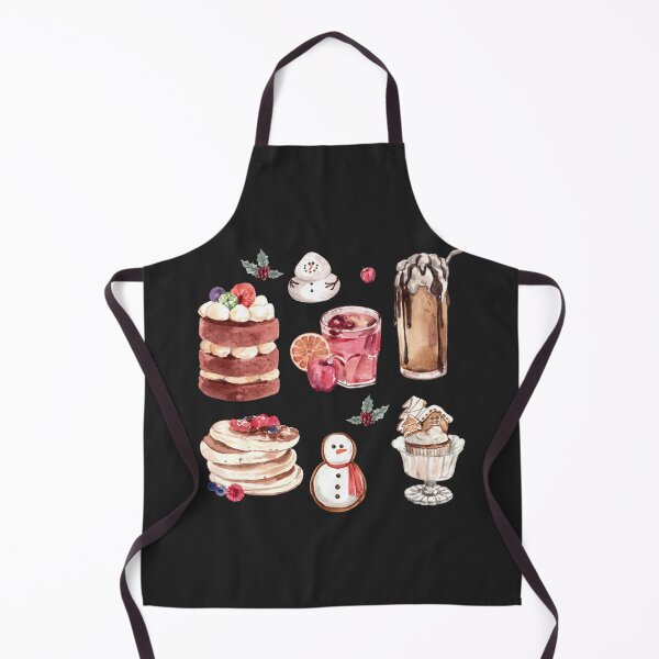 Item preview, Assorted Christmas Desserts - Christmas Cake, Pancakes, Cupcake, Apple Cider, Santa Cookie designed and sold by Alicia Chee.